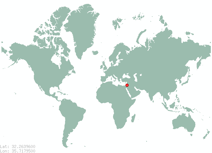 Khallat as Samra' in world map
