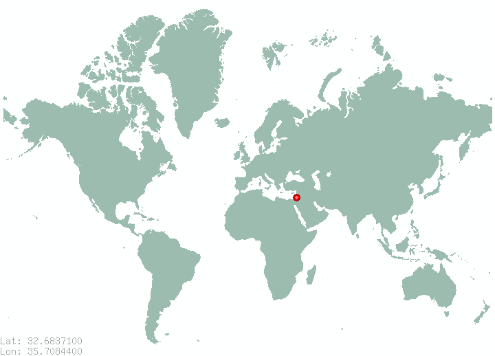Khirbat al Kursi in world map
